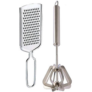                       Oc9 Stainless Steel Wire Grater / Cheese Grater and Mathani / Hand Blender For Kitchen Tool                                              