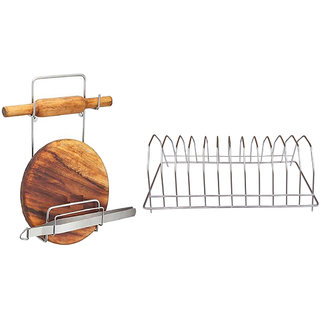                       Oc9 Stainless Steel Chakla Belan Stand and Plate Stand / Dish Rack For Kitchen                                              