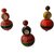 KRIDA - Wooden Lattu / Bhamardo - Spinning Sphere Top Toy (Set of 3)