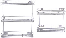 Oc9 Stainless Steel Detergent Rack / Wall Mounted Rack 12x6x20 Inch and 12x6x12 Inch For Kitchen and Bathroom