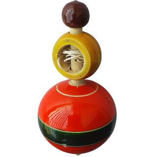 KRIDA - Wooden Lattu / Bhamardo - Spinning Sphere Top Toy