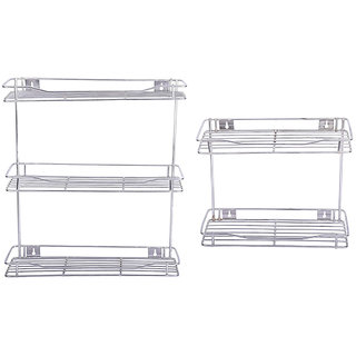                       Oc9 Stainless Steel Detergent Rack / Wall Mounted Rack 12x6x20 Inch and 12x6x12 Inch For Kitchen and Bathroom                                              