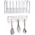 Oc9 Stainless Steel Plate Stand / Dish Rack and Wall Mounted Ladle Hook Rail For Kitchen