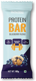 Better Bite Blue Berry Fudge Protein Bar 60gm (Pack of 3)