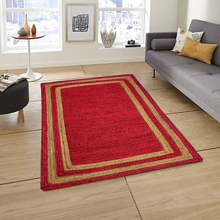                       MRIC Marvelous Handmade Jute Floor Carpets  (Width 90cm x Length 150cm, 3.0 Feet x 5.0 Feet) Jute Carpet                                              