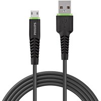 PHILIPS DLC1530U 5 A 1.2 m Rubber Micro USB Cable (Compatible with Micro USB Port, Black, One Cable)