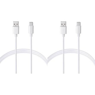 PHILIPS DLC2528M(SET OF 2) 1.2 m USB Type C Cable (Compatible with MOBILES, White)