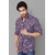 2DUDES Men's Blue Pure Cotton Checkered Slim Fit Shirt
