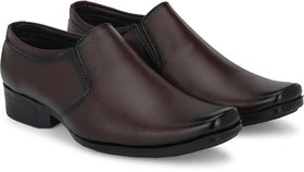 Kwiclo Men's Formal Slip-On Shoe Brown
