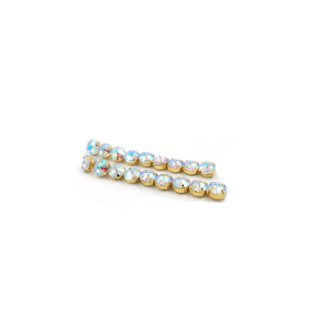                       VETCO Rainbow Crystal Long Gold Plated Elegant Earring for Women and Girls - VEER1CR500005                                              