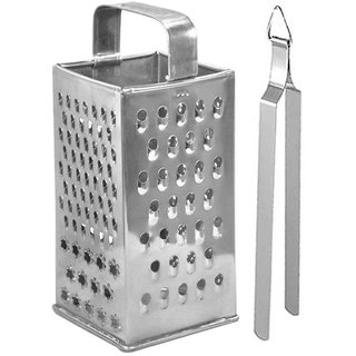                      Oc9 Stainless Steel Grater / Slicer and Roti Chimta / Cooking Tong For Kitchen                                              