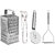 Oc9 Stainless Steel Grater / Slicer and Utility Pakkad and Pizza Cutter and Potato Masher For Kitchen Tool Set