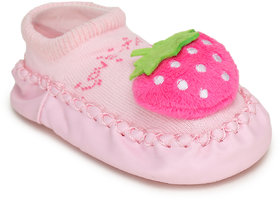 Honeybun Pink Shocks Shoes for Baby Girl Strobery, (KI4229) (9-18 Months)