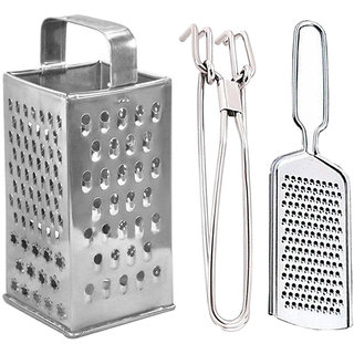                       Oc9 Stainless Steel Grater / Slicer and Utility Pakkad and Wire Grater For Kitchen Tool Set                                              