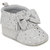 Honeybun Baby Girl Grey Fabric Shoes, (CG24) (6-9 Months)