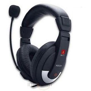 iBall ROCKY OVER EAR HEADSET / HEADPHONE WITH MIC BLACK (DESIGNED FOR COMPUTERS)
