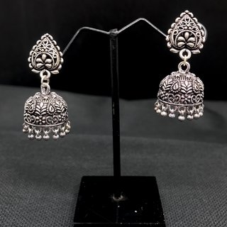                       Vandanam Jewellers Premium Silver Oxidised Earrings                                              