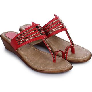                       Funku Fashion Women Synthetic Stylish Toe Ring Slip-on Sandals for Casual                                              