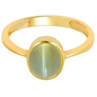                       Natural & Unheated Gemstone Cat's Eye Gold Ring                                              