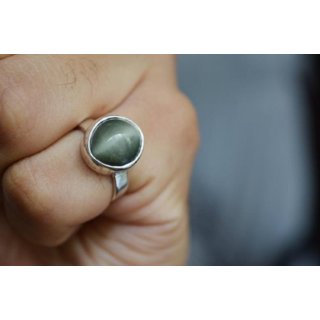 Certified  Unheated Cat's Eye Stone Ring Available