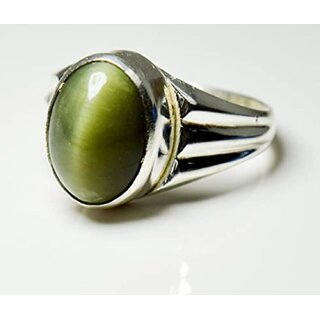                       Natural  Genuine Cat's Eye  Silver Stone                                              
