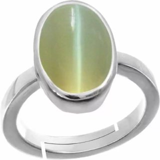                       Beautiful and Natural  Cat's Eye  Silver Gemstone Ring For Unisex                                              