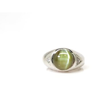 Natural Cat's Eye Stone Leb Tested Ring For Unisex