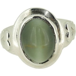                       Sterling Silver Cat's Eye Gemstone Ring for Women                                              