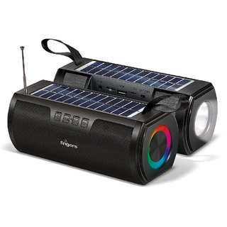 FINGERS SolarHunk2 Portable Speaker with Built-in Solar Charging Panel (Solar  Power Outlet)
