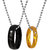 Promise Ring For Couples Set Of 2 Ring  Black And Gold  Stainless Steel  Love Pendant