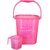 NAYASA 25 L Plastic Bucket WITH BATH  MUG MULTICOLOUR