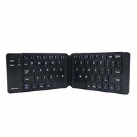 Portronics Chicklet POR-973 Foldable QWERTY Keyboard Mini Pocket Sized Rechargeable Bluetooth Wireless One Touch Connect Button for iOS Android and