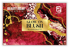 Beauty Relay London-Face 2 Face Glow On Blush Blusher Palette With 15 Shades Long Lasting Makeup Blusher