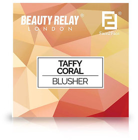 Beauty Relay London-Face 2 Face Taffy Coral Blusher  Highlighter Long Lasting With 2 Shades