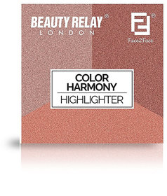 Beauty Relay London-Face 2 Face Color Harmony Highlighter With 3 Colors (Brick Red,Baby Pink,Pink Punch)