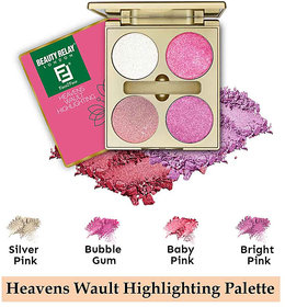 Beauty Relay London-Face 2 Face Heavens Wault Highlighting Palette Lightweight Longlasting Highlighter With 4 Shades