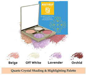 Beauty Relay London-Face 2 Face Quartz Crystal Shading  Highlighting Palette Blusher  Highlighter Palette Shade-04
