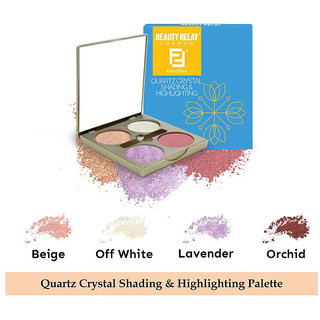 Beauty Relay London-Face 2 Face Quartz Crystal Shading  Highlighting Palette Blusher  Highlighter Palette Shade-04