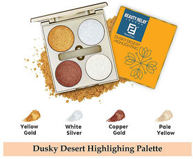 Beauty Relay London-Face 2 Face Dusky Desert Highlighting Palette Longlasting 4 Colros Highlighter Palette