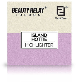 Beauty Relay London-Face 2 Face Island Hottie Highlighter Shades-2 (Bright Pink,Lavender)