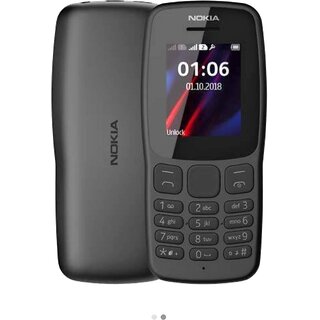                       (Refurbished) Nokia 106 (Dual SIM, 1.8 Inch Display, Assorted Color) - Superb Condition, Like New                                              