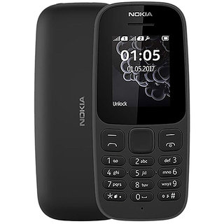                       (Refurbished) Nokia 105 DS (Dual Sim, 1.7 inches Display) - Superb Condition, Like New                                              