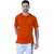 PAUSE Nylon Orange Solid Hooded Slim Fit Short Sleeve Men's T-Shirt
