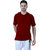 PAUSE Nylon Maroon Solid Hooded Slim Fit Short Sleeve Men's T-Shirt