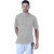 PAUSE Nylon Light Grey Solid Hooded Slim Fit Short Sleeve Men's T-Shirt