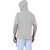 PAUSE Nylon Light Grey Solid Hooded Slim Fit Short Sleeve Men's T-Shirt