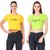 Printed Combo of 2 Crop TOPS of 180 GSM with Bio-Wash 100 Cotton Fabric Tshirts