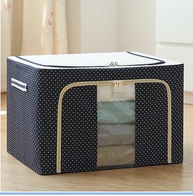 Right trders  66L Folding Storage Box  Fabric Foldable Wardrobe Organizer, Storage Boxe