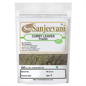 Som Sanjeevani Natural Forest Curry Leaves  Powder 100 Grams For Hair Care  dark  color