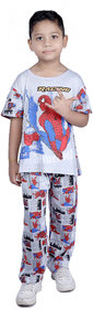 Kid Kupboard Cotton Half Sleeves T-Shirt and Track Pant for Boy's